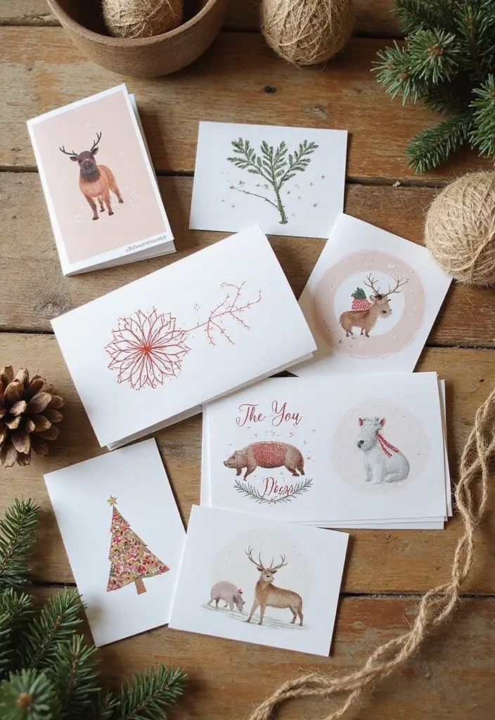 30+ DIY Scandinavian Christmas Decorations for Holiday Magic 24 30+ DIY Scandinavian Christmas Decorations for Holiday Magic - 24. DIY Holiday Greeting Cards