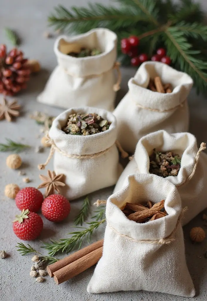 30+ DIY Scandinavian Christmas Decorations for Holiday Magic 27 30+ DIY Scandinavian Christmas Decorations for Holiday Magic - 27. DIY Holiday Scent Sachets