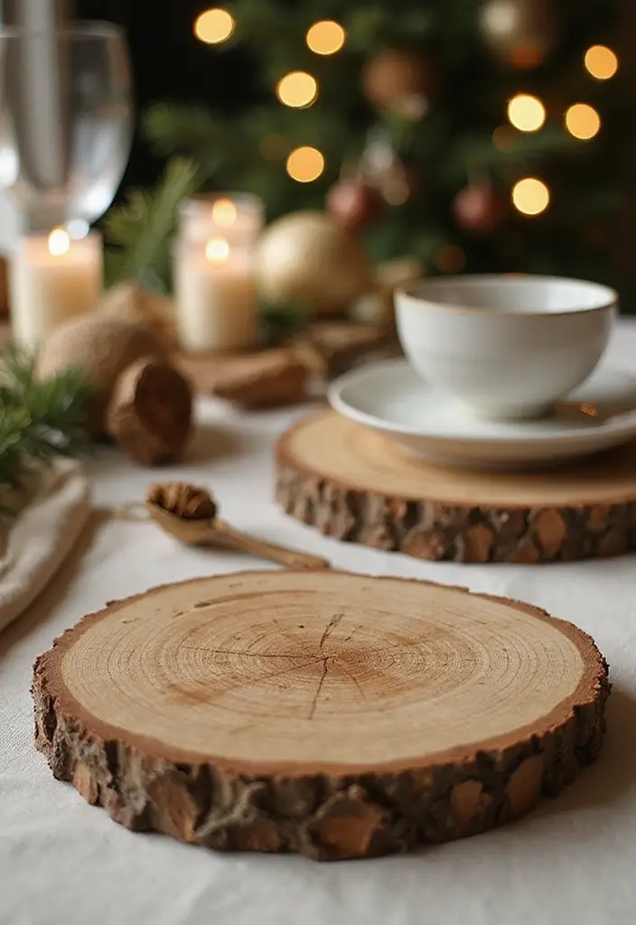30+ DIY Scandinavian Christmas Decorations for Holiday Magic 29 30+ DIY Scandinavian Christmas Decorations for Holiday Magic - 29. Handcrafted Wooden Table Coasters