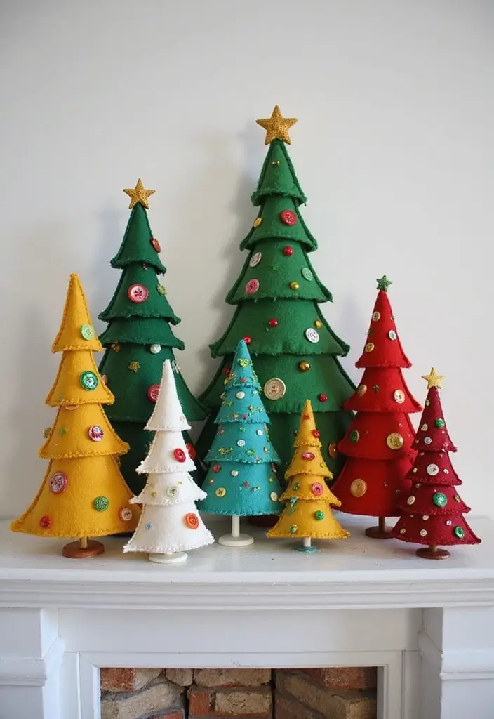 30+ DIY Scandinavian Christmas Decorations for Holiday Magic 4 30+ DIY Scandinavian Christmas Decorations for Holiday Magic - 4. Felt Christmas Trees