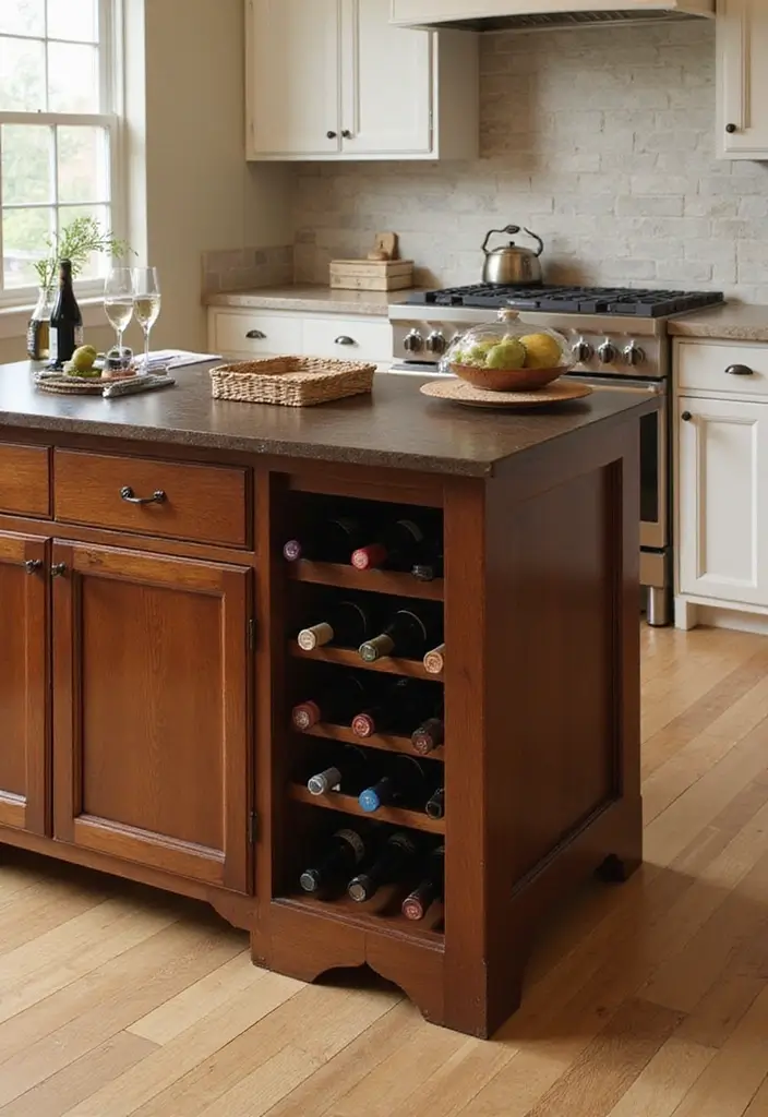 30+ Kitchen Island Scandinavian Designs You’ll Love 17 30+ Kitchen Island Scandinavian Designs You’ll Love - 22. Integrated Wine Storage