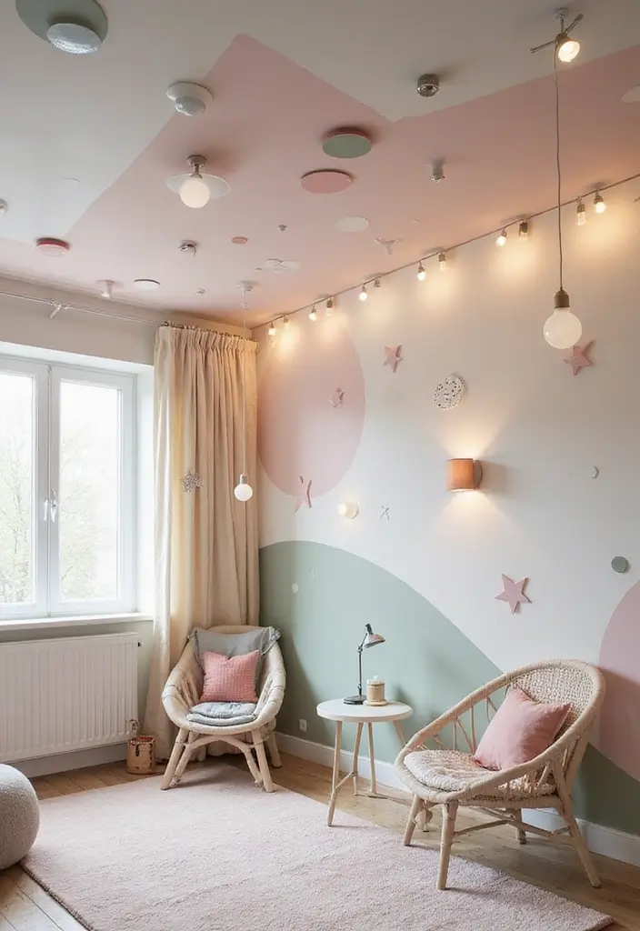 30+ Scandinavian Children’s Room Designs Full of Warmth 17 30+ Scandinavian Children’s Room Designs Full of Warmth - 17. Playful Ceiling Designs