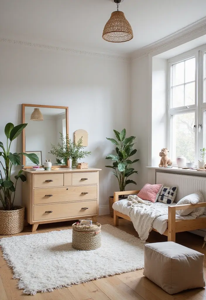 30+ Scandinavian Children’s Room Designs Full of Warmth 27 30+ Scandinavian Children’s Room Designs Full of Warmth - 27. Modern Touches with Vintage Finds