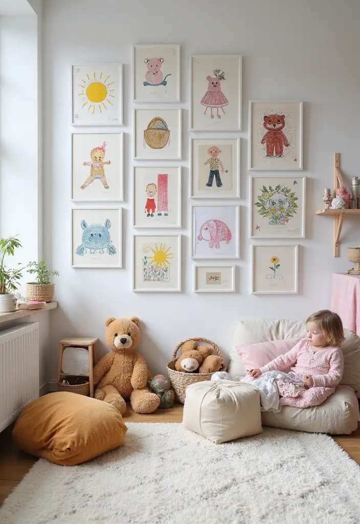 30+ Scandinavian Children’s Room Designs Full of Warmth 6 30+ Scandinavian Children’s Room Designs Full of Warmth - 6. Playful Wall Art