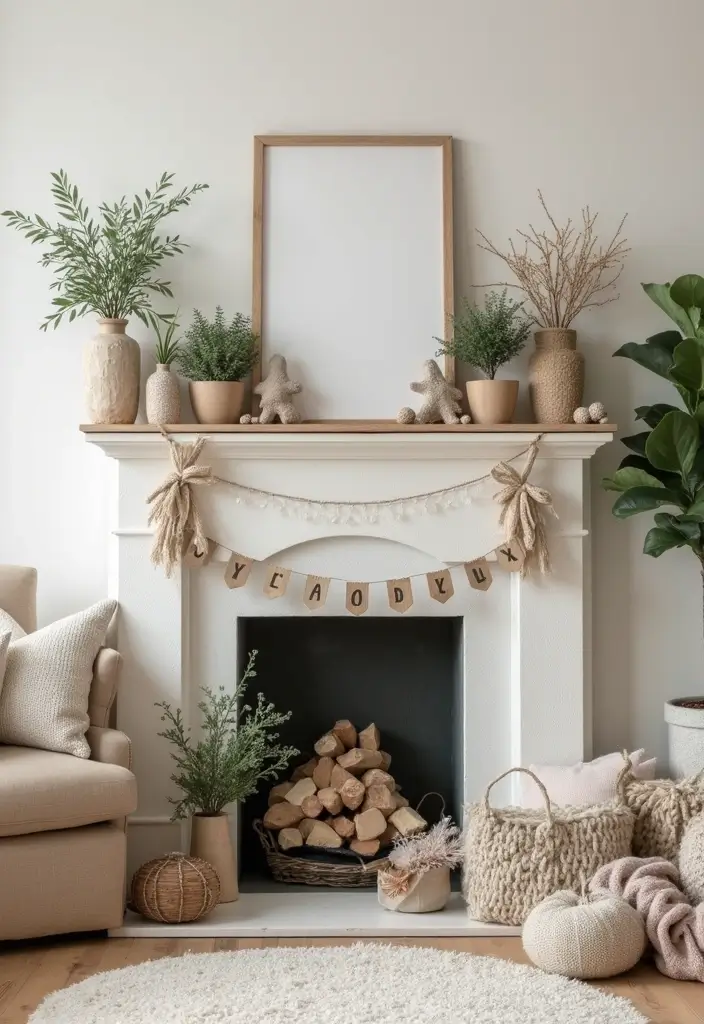 30+ Scandinavian Christmas Mantle Ideas That Feel Magical 15 30+ Scandinavian Christmas Mantle Ideas That Feel Magical - 15. Eco-Friendly Decor