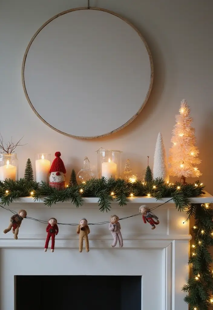 30+ Scandinavian Christmas Mantle Ideas That Feel Magical 21 30+ Scandinavian Christmas Mantle Ideas That Feel Magical - 21. Whimsical Touches