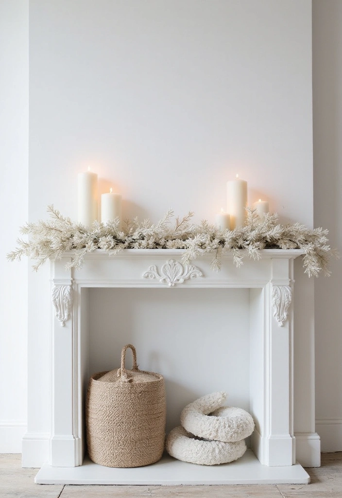 30+ Scandinavian Christmas Mantle Ideas That Feel Magical 24 30+ Scandinavian Christmas Mantle Ideas That Feel Magical - 24. Crisp White Accents