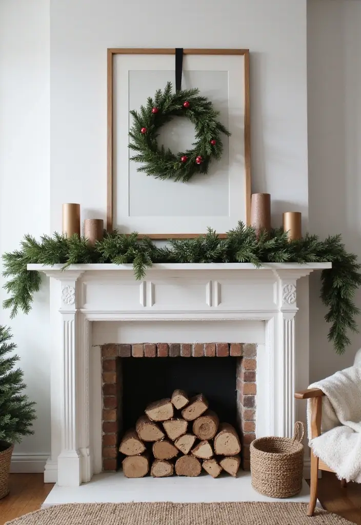 30+ Scandinavian Christmas Mantle Ideas That Feel Magical 29 30+ Scandinavian Christmas Mantle Ideas That Feel Magical - 29. Handcrafted Touches