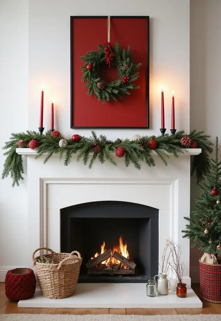 30+ Scandinavian Christmas Mantle Ideas That Feel Magical 30 30+ Scandinavian Christmas Mantle Ideas That Feel Magical - 30. Festive Color Schemes