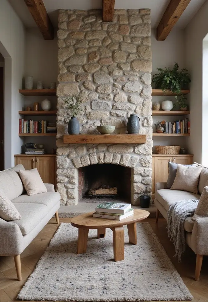 30+ Scandinavian Cottage Designs That Bring Nordic Charm 2 30+ Scandinavian Cottage Designs That Bring Nordic Charm - 2. Cozy Fireplace Nooks