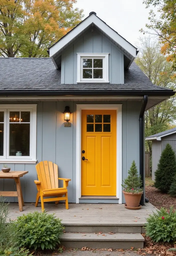 30+ Scandinavian Exterior Ideas for a Sleek Nordic Home 12 30+ Scandinavian Exterior Ideas for a Sleek Nordic Home - 12. Brightly Colored Accents