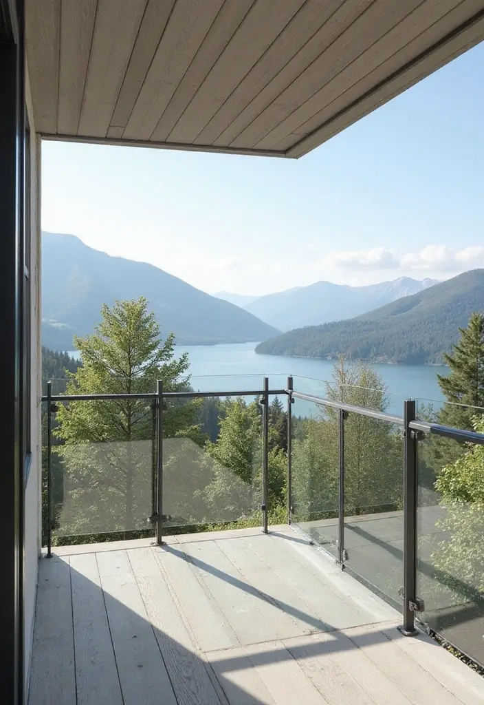 30+ Scandinavian Exterior Ideas for a Sleek Nordic Home 13 30+ Scandinavian Exterior Ideas for a Sleek Nordic Home - 13. Transparent Railings