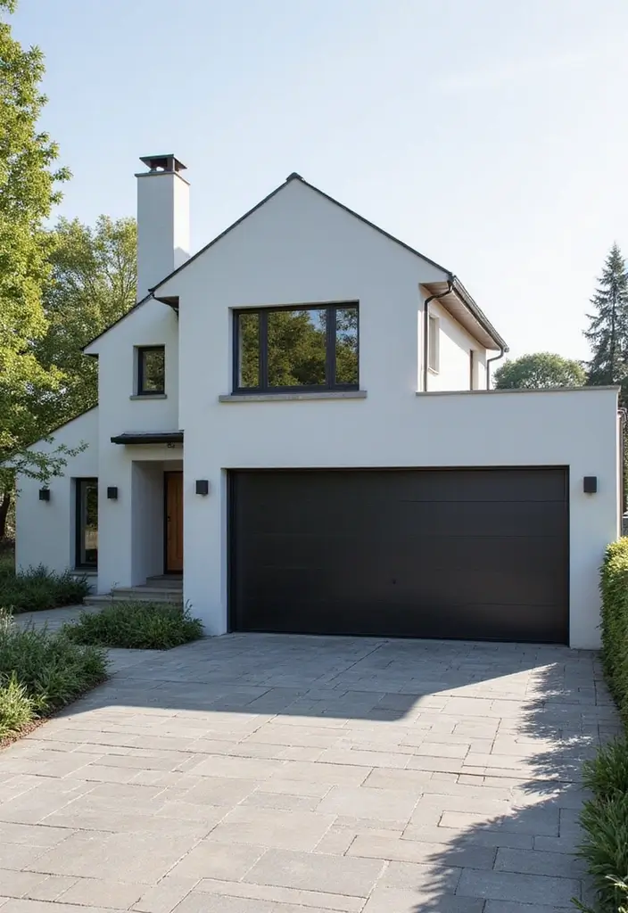 30+ Scandinavian Exterior Ideas for a Sleek Nordic Home 18 30+ Scandinavian Exterior Ideas for a Sleek Nordic Home - 18. Sleek Garage Doors