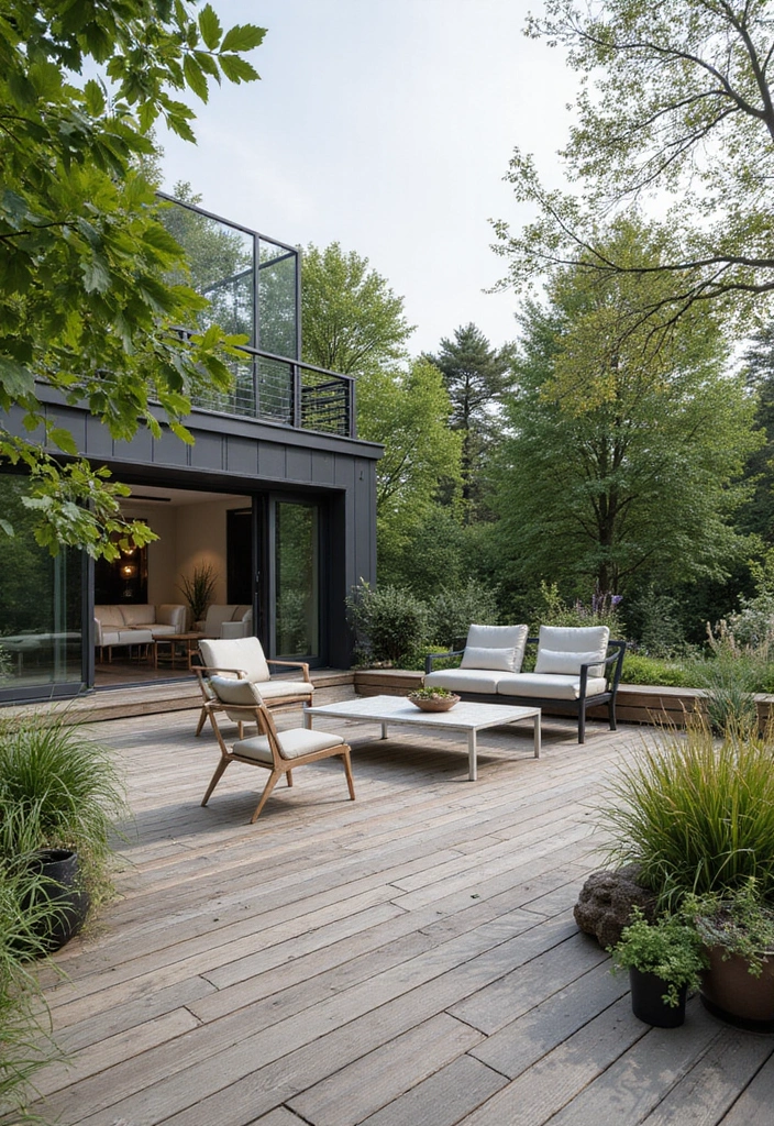 30+ Scandinavian Exterior Ideas for a Sleek Nordic Home 19 30+ Scandinavian Exterior Ideas for a Sleek Nordic Home - 19. Sleek Deck Furniture