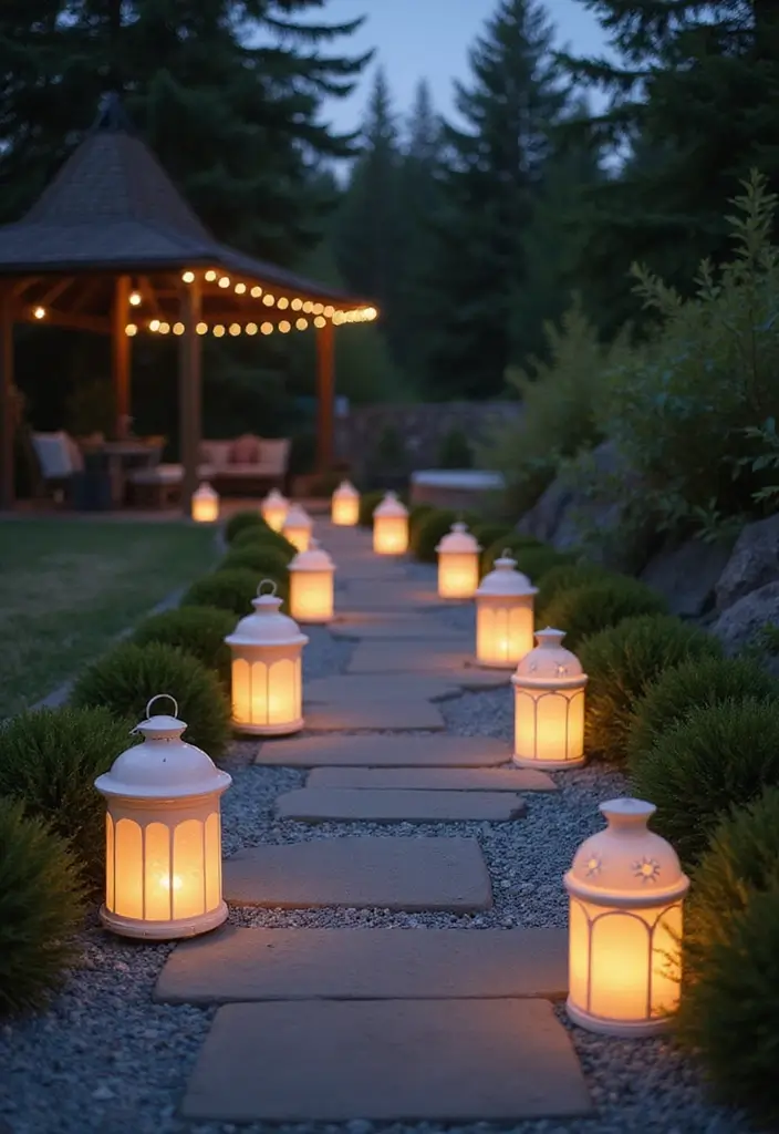 30+ Scandinavian Exterior Ideas for a Sleek Nordic Home 2 30+ Scandinavian Exterior Ideas for a Sleek Nordic Home - 2. Soft Lantern Lighting