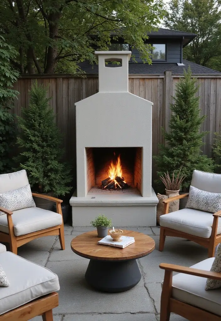 30+ Scandinavian Exterior Ideas for a Sleek Nordic Home 28 30+ Scandinavian Exterior Ideas for a Sleek Nordic Home - 28. Cozy Outdoor Fireplaces