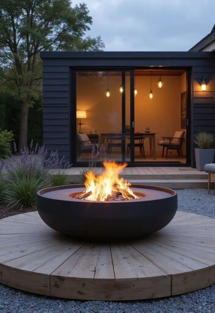 30+ Scandinavian Exterior Ideas for a Sleek Nordic Home 9 30+ Scandinavian Exterior Ideas for a Sleek Nordic Home - 9. Modern Fire Pits