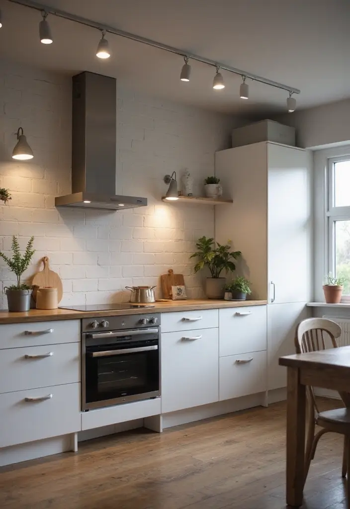 30+ Scandinavian Kitchen Lighting Ideas That Wow Guests 10 30+ Scandinavian Kitchen Lighting Ideas That Wow Guests - 10. Adjustable Track Lighting