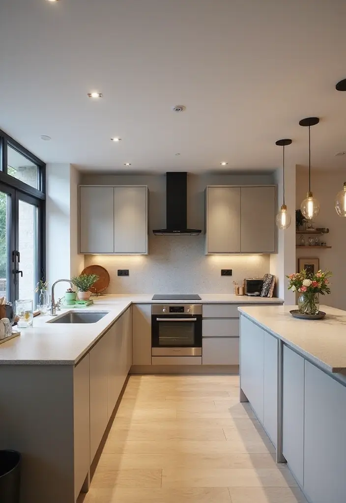 30+ Scandinavian Kitchen Lighting Ideas That Wow Guests 13 30+ Scandinavian Kitchen Lighting Ideas That Wow Guests - 13. Recessed Lighting