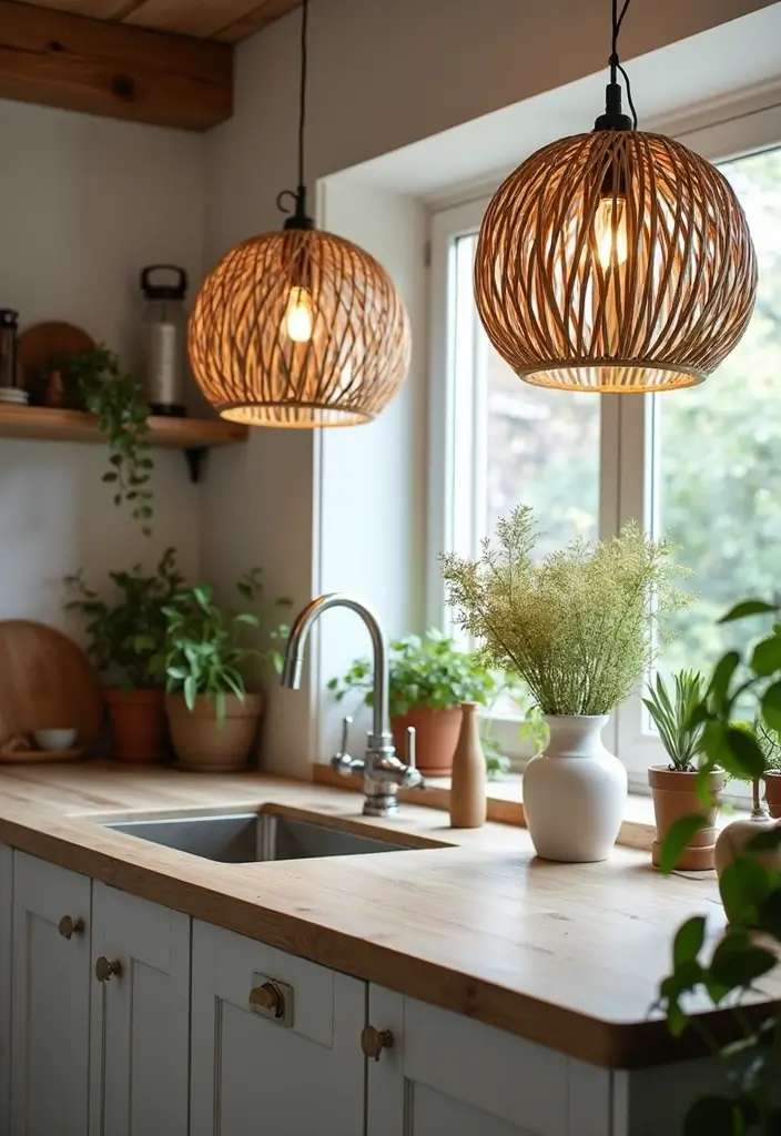 30+ Scandinavian Kitchen Lighting Ideas That Wow Guests 2 30+ Scandinavian Kitchen Lighting Ideas That Wow Guests - 2. Nature-Inspired Fixtures