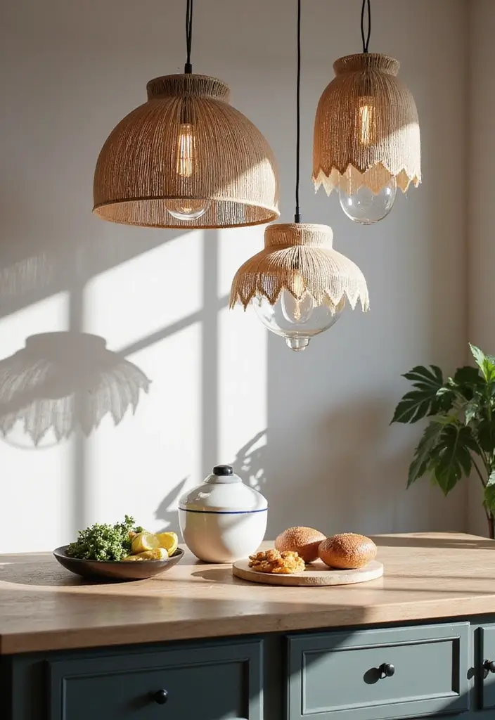 30+ Scandinavian Kitchen Lighting Ideas That Wow Guests 20 30+ Scandinavian Kitchen Lighting Ideas That Wow Guests - 20. Unique Shade Designs