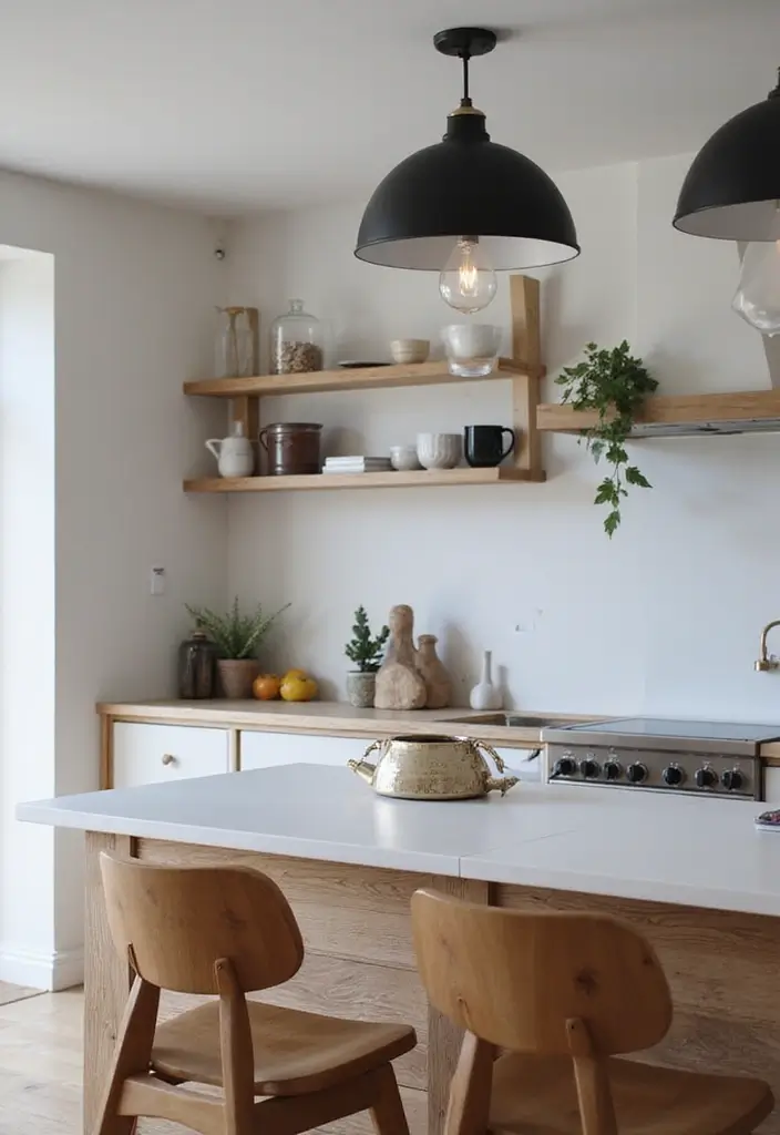 30+ Scandinavian Kitchen Lighting Ideas That Wow Guests 22 30+ Scandinavian Kitchen Lighting Ideas That Wow Guests - 22. Mixed Materials