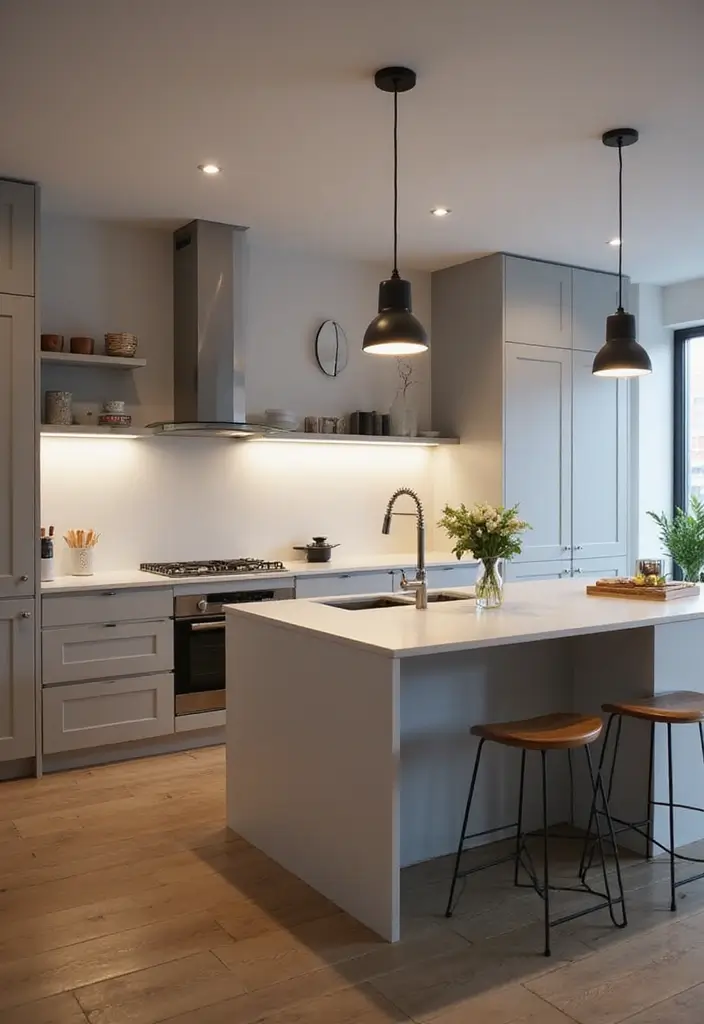 30+ Scandinavian Kitchen Lighting Ideas That Wow Guests 28 30+ Scandinavian Kitchen Lighting Ideas That Wow Guests - 28. Hybrid Lighting