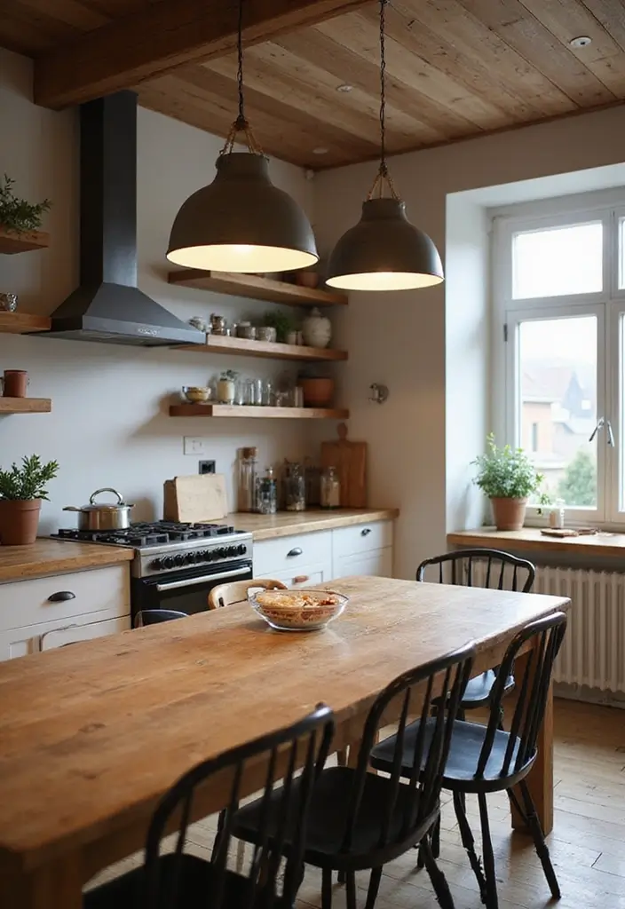 30+ Scandinavian Kitchen Lighting Ideas That Wow Guests 7 30+ Scandinavian Kitchen Lighting Ideas That Wow Guests - 7. Rustic Farmhouse Lights