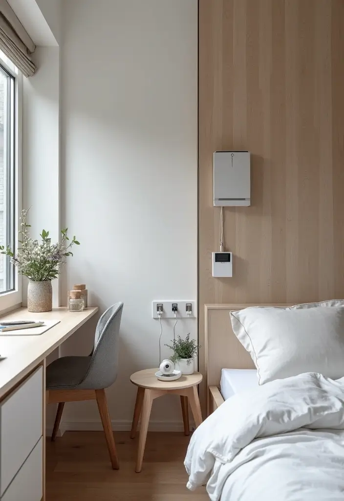 30+ Scandinavian Studio Apartment Designs for Urban Living 17 30+ Scandinavian Studio Apartment Designs for Urban Living - 17. Integrating Technology Seamlessly