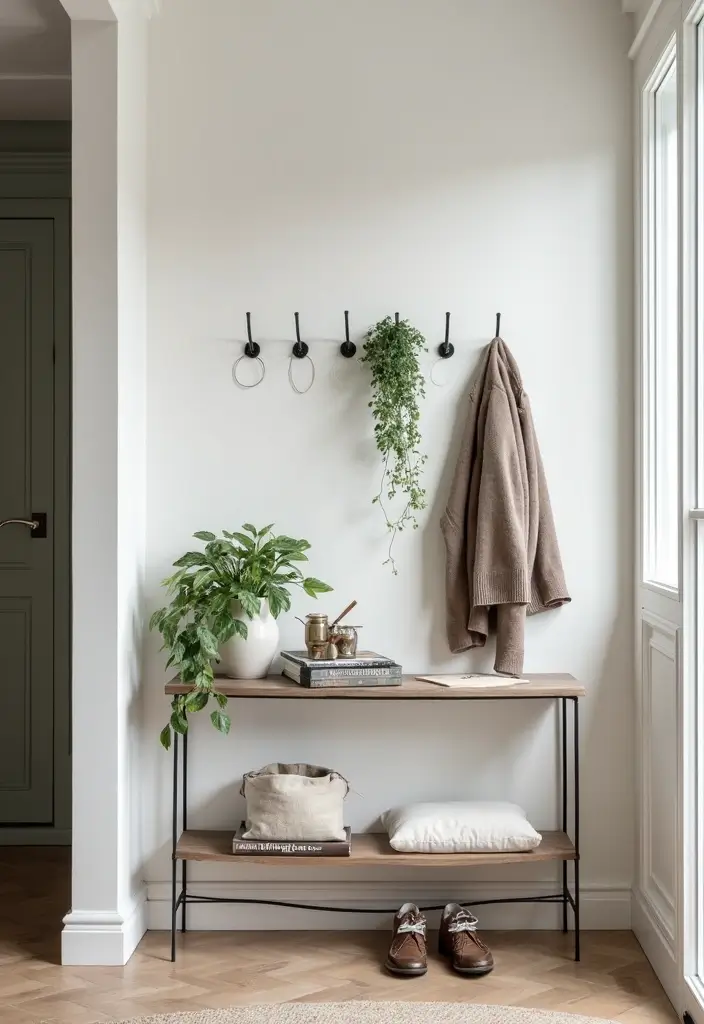 30+ Scandinavian Studio Apartment Designs for Urban Living 18 30+ Scandinavian Studio Apartment Designs for Urban Living - 18. Creating an Inviting Entrance