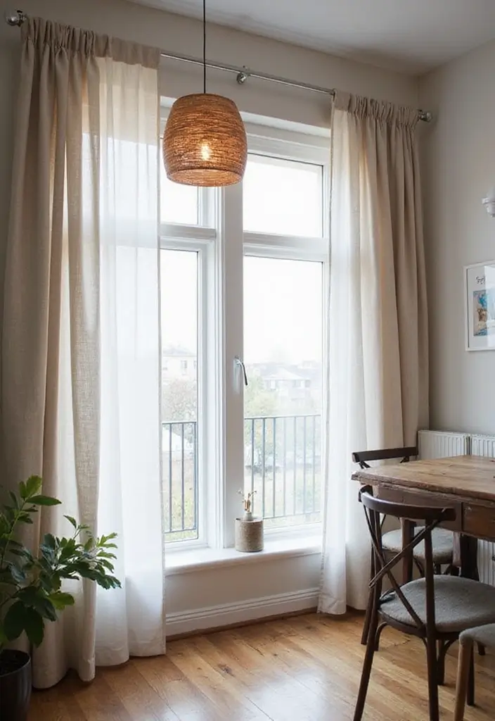 30+ Scandinavian Studio Apartment Designs for Urban Living 19 30+ Scandinavian Studio Apartment Designs for Urban Living - 19. Stylish Window Treatments