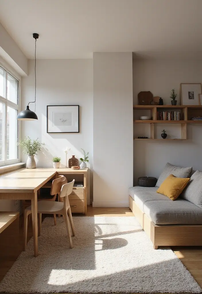 30+ Scandinavian Studio Apartment Designs for Urban Living 30 30+ Scandinavian Studio Apartment Designs for Urban Living - 30. Creating a Flexible Space