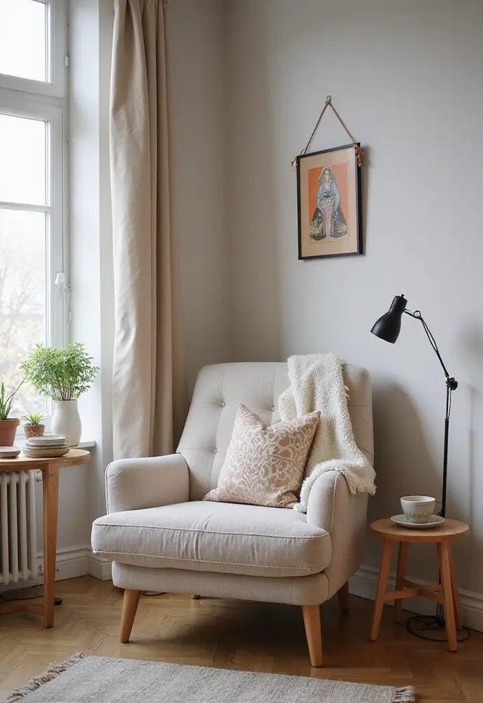 30+ Scandinavian Studio Apartment Designs for Urban Living 7 30+ Scandinavian Studio Apartment Designs for Urban Living - 7. Cozy Nooks to Relax