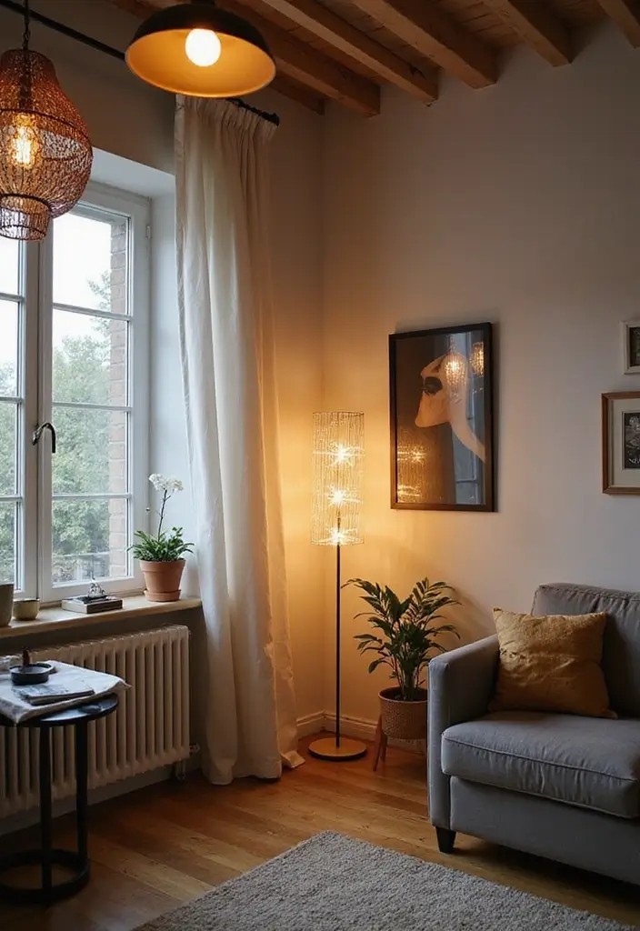 30+ Scandinavian Studio Apartment Designs for Urban Living 9 30+ Scandinavian Studio Apartment Designs for Urban Living - 9. Stylish yet Functional Lighting