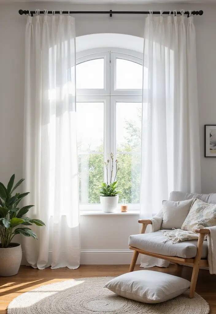 30+ Scandinavian Summer Cottage Ideas for Dreamy Retreats 19 30+ Scandinavian Summer Cottage Ideas for Dreamy Retreats - 19. Thoughtful Window Treatments