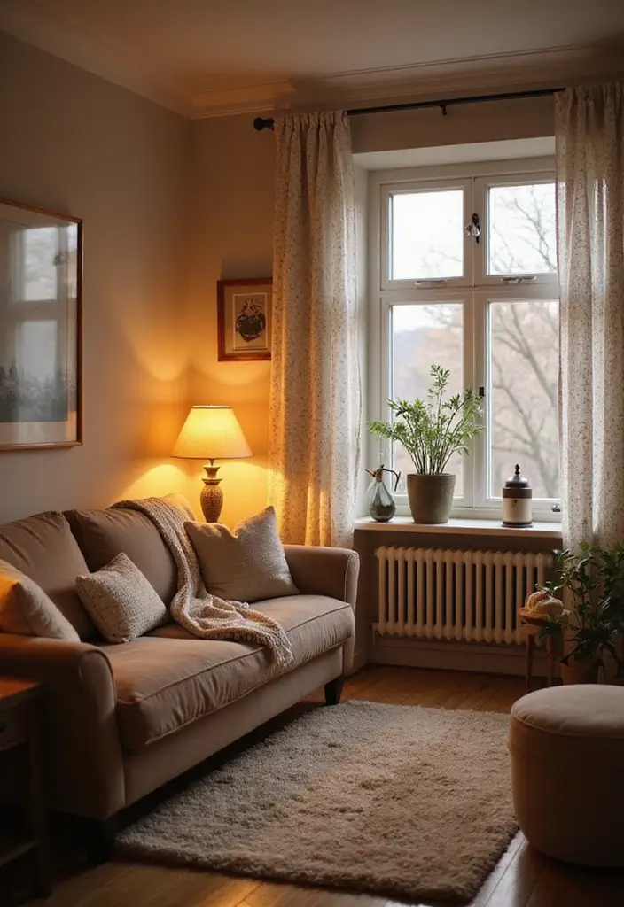 27 Scandinavian Living Room Designs That Feel Modern and Cozy 11 27 Scandinavian Living Room Designs That Feel Modern and Cozy - 11. Warm Lighting Choices