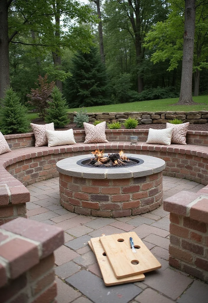 10 Backyard Burn Pit Ideas for Safe Cozy Gatherings - 5. Fire Pit with Built-in Seating