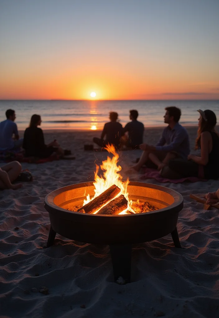 10 Backyard Burn Pit Ideas for Safe Cozy Gatherings - 9. Portable Fire Pit for Versatile Gatherings