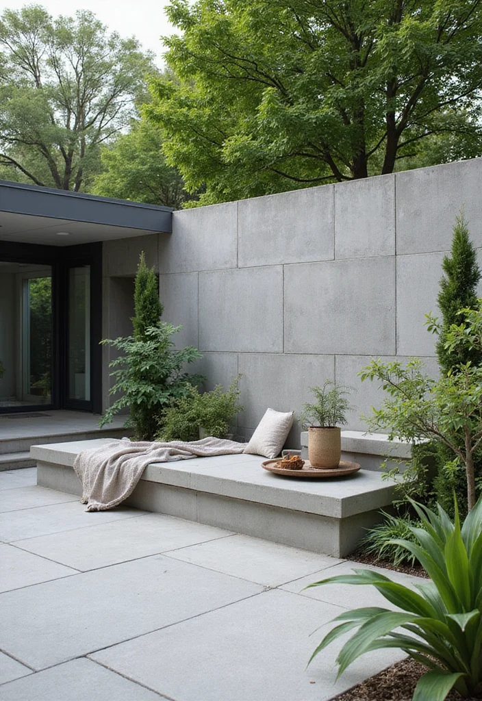 10 Backyard Concrete Wall Ideas for Modern Minimal Style - 10. Eco-Friendly Concrete Mixes