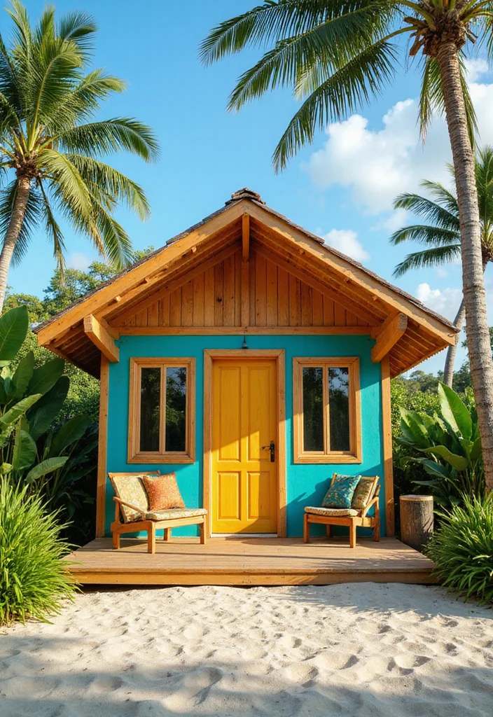10 Backyard Hut Ideas for Relaxed Outdoor Retreats 45 10 Backyard Hut Ideas for Relaxed Outdoor Retreats - 5. Eco-Friendly Beach Hut