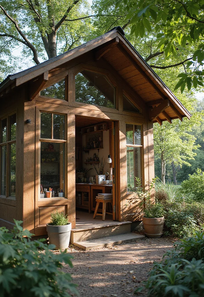 10 Backyard Hut Ideas for Relaxed Outdoor Retreats 56 10 Backyard Hut Ideas for Relaxed Outdoor Retreats - 6. The Art Studio Hut