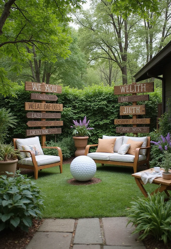 10 Golf Backyard Ideas for Fun Putting Practice at Home - 2. Themed Golf Decor