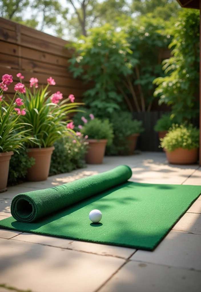 10 Golf Backyard Ideas for Fun Putting Practice at Home - 3. Portable Putting Mats