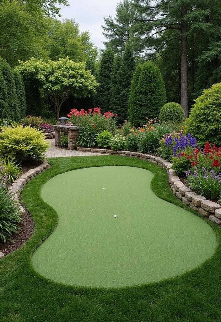 10 Golf Backyard Ideas for Fun Putting Practice at Home - 5. Putting Green Landscaping
