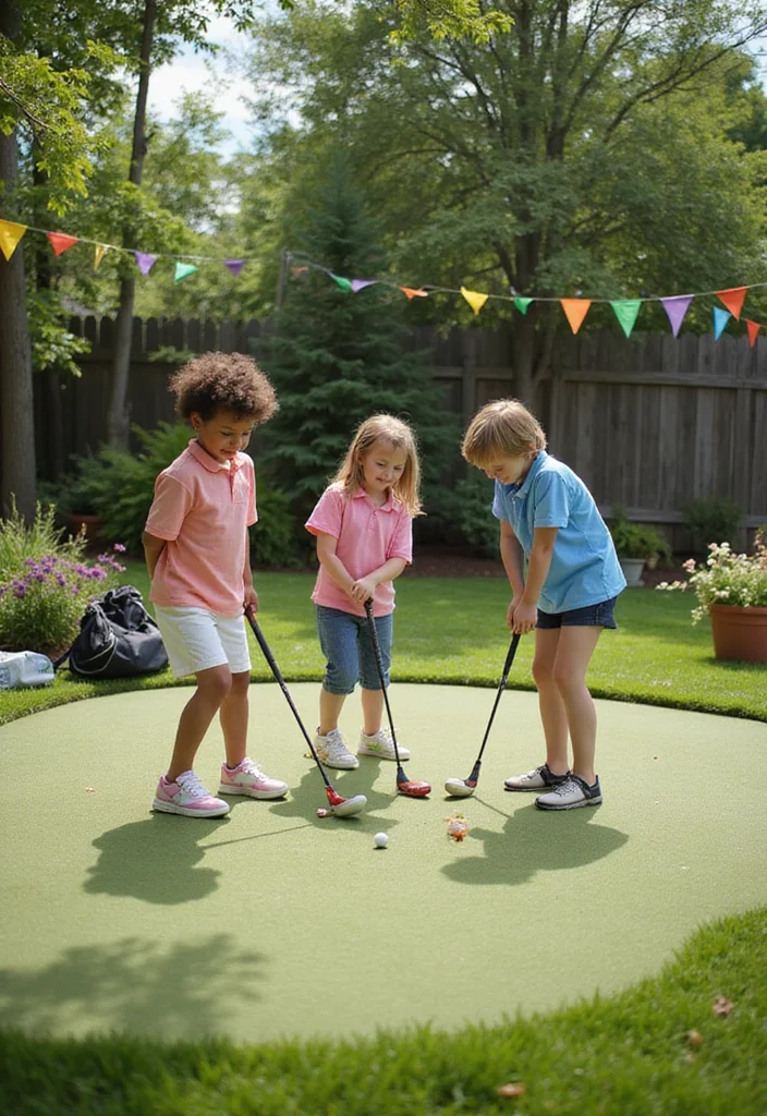 10 Golf Backyard Ideas for Fun Putting Practice at Home - 6. Family-Friendly Golf Area