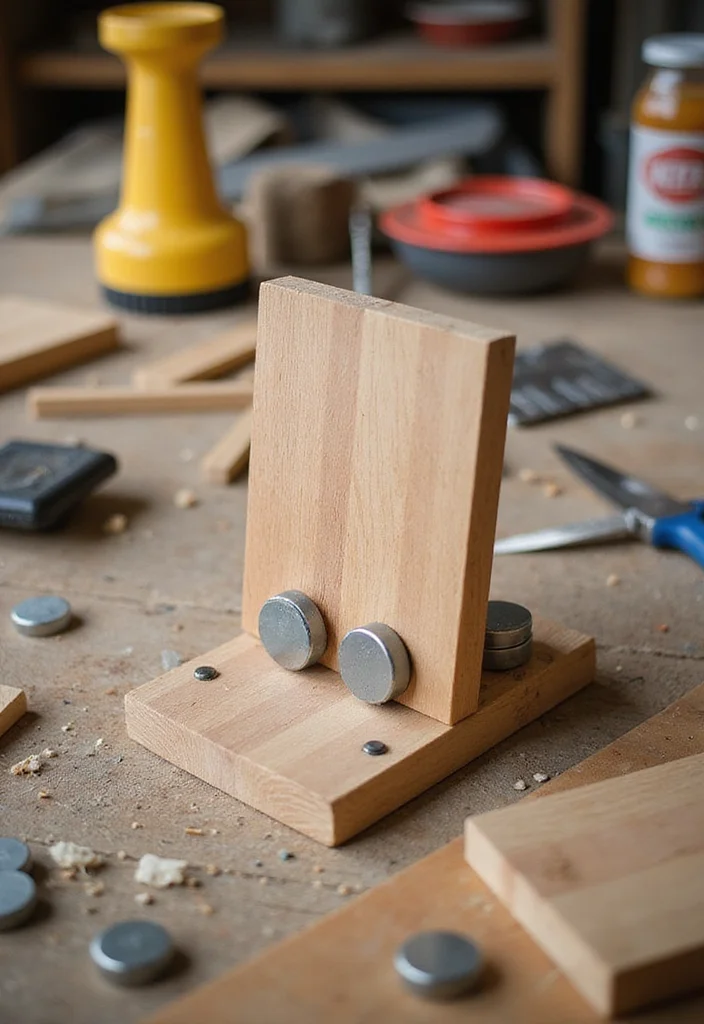 10 Kitchen Knife Storage Ideas for Safe Smart Organization - 8. DIY Magnetic Knife Holder: Crafty and Customizable