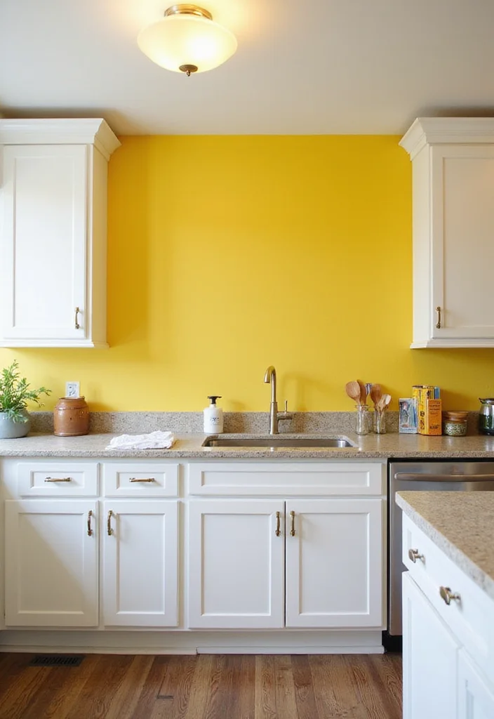 10 Lemon Kitchen Decor Ideas for Bright Fresh Energy - 5. Lemon Accent Walls