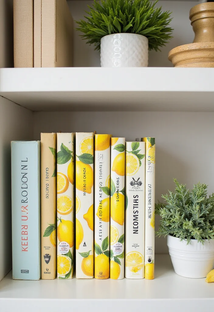 10 Lemon Kitchen Decor Ideas for Bright Fresh Energy - 9. Lemon-Inspired Cookbooks