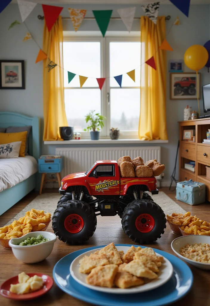 10 Monster Truck Bedroom Ideas with Fun Bold Themes - 9. Monster Truck Theme Parties: Ready for Fun!