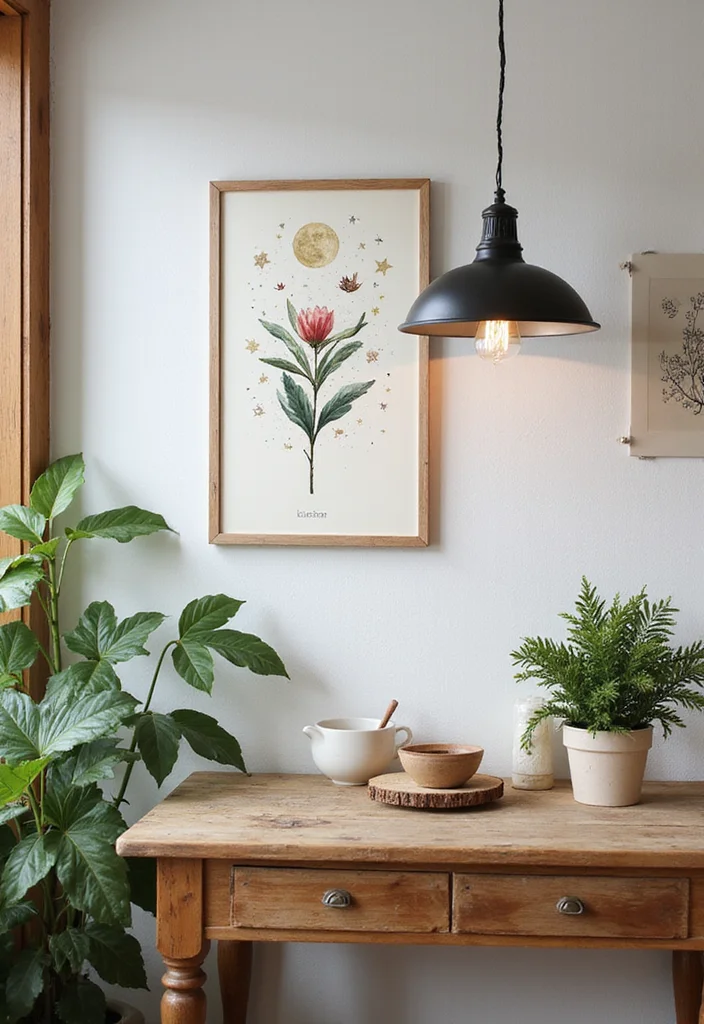 10 Witchy Kitchen Ideas for Mystical Cozy Aesthetics - 4. Spellbound Wall Art